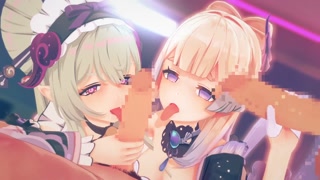 【Genshin Impact Orgy Sex 2】3D erotic anime video in which Mizuki Yumemizuki and Kokomi Sangomiya have group sex