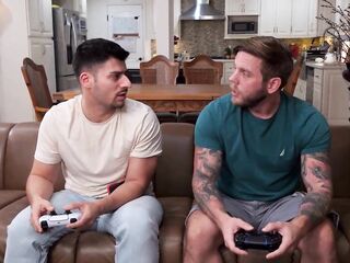 Lustful Girlfriend Interrupts Boyz Night To Get Her Cunt Pounded - Dave Candle, Cherry Candle, Steve Rickz