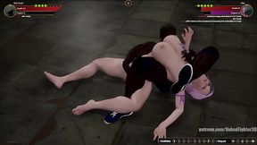 Rex Sum VS Kat (Naked Fighter 3D)