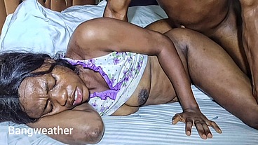Ebony feeling that big dick from behind