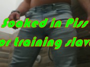 Soaked in Piss for training slave