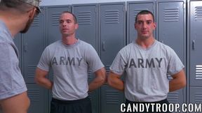 Soldiers suck and fuck while major ensures mission success
