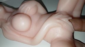 Mini sex doll fucked by big fingers
