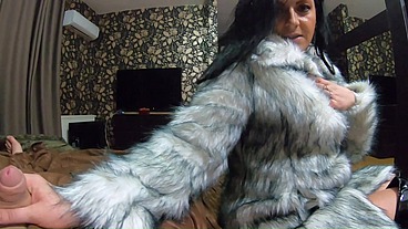 MilfyCalla compilation - Fetish sex, blow-jobs and rough sex while wearing sexy fur coats -5-