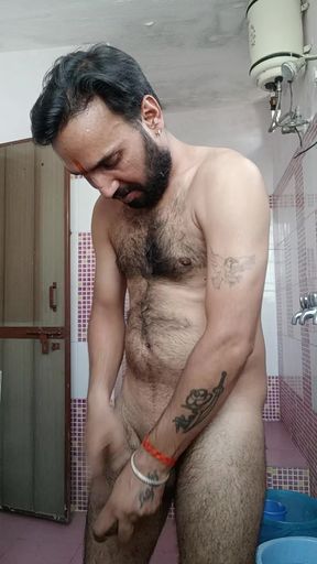 Enjoy morning shawer with masturbation