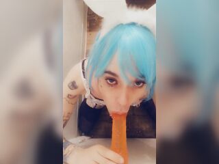 Lewd Blue Hair Bunny Gal