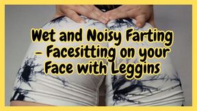 Facesitting with farts in leggings