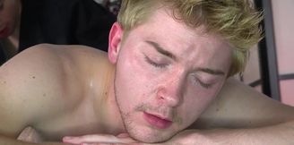Blonde boy licks ass and sucks cock ahead of fucking ass like a bull
