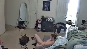 Wife gets caught masturbating with huge dildo