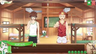Taiga, the Russian anime voice, indulges in yaoi with a hot guy in camp Buddies Path scene trio