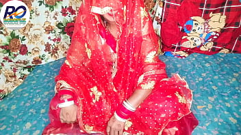Fast time honeymoon video hindi audio Claire Vais red saree bride fucking after lifting the saree, awesome full video