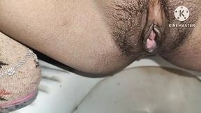 Pissing in bathroom and romance in bedroom