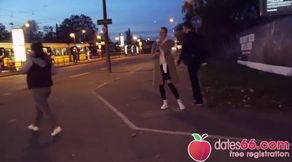 Public Encounter Behind Billboard in Berlin: POV Outdoor Adventure with a Redhead