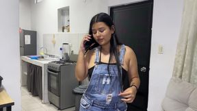 I share a hotel room with my Latina stepsister and fuck her huge ass until I come inside