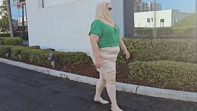 Stranger approached me in parking lot and told me a made-up story, I fell for it and started eating my pussy - BBW SSBBW, BBW pussy eating, public fucking, public jerking off, big cum load, car sex