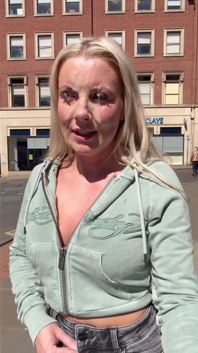 Blonde MILF Emily Walters' Post Huge Facial Cum Walk
