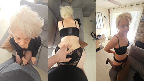 milf mature en collant et culotte ouverte ce fait defoncer la chatte et le cul ...