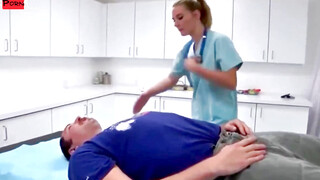 Sultry Blonde Bombshell Seduces Stud with Sizzling Oral Skills