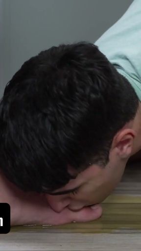 Innocent Stepson Gets An Accidental Boner While Licking His Step-daddy's Toes - SayUncle   Clip 1