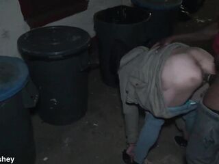 Screwing this prostitute next to the dumpster in a alleyway we got caught