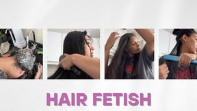 I wash my hair, I dry it, I comb it… and I let you see me every step of the way