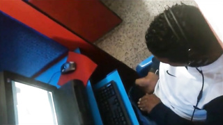 Str8 spy guy cum in his hand in cyber cafe 2