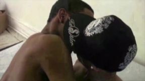 Sex at home woiht two ebony military boys