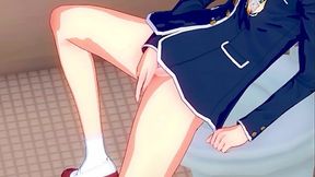 Pleasures Herself Secretly in Classroom Bathroom Stall