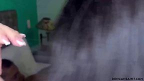 Gamer girls turn off the game to have a hot threesome