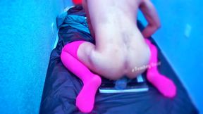 Femboy bouncing till dripping cum