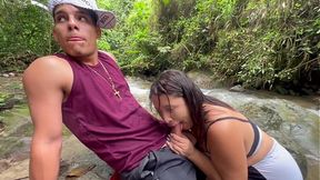 A snake bites my leg, so I beg a busty stranger to suck&#x1F61C; my dick&#x1F346; until the milky poison appears.