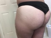 Boy’s Thick, Juicy, Hairy Bubble Butt in a Briefs Thong