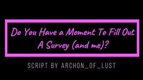 (tm4tf) Do You Have A Moment To Fill A Survey (and Me)? (audio)