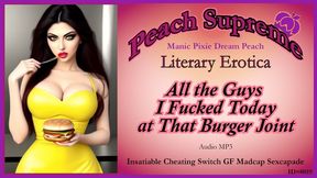 All the Guys I Fucked Today at that Burger Spot [POV Erotic Audio] ***MP3***