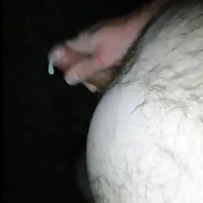 Public wank dare with cumshot