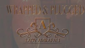 SESSION Part 3 Wrapped & Plugged Total lengths 2:18 minutes  Foil Wrape Bondage Anal Plug Gagged Blindfold BDSM Slave LADY AMRAPALI  Herrin Mistress Domina