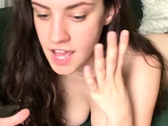 Hot brunette babe goes crazy jerking part5