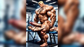 Muscular Gym Man Fuck Cum