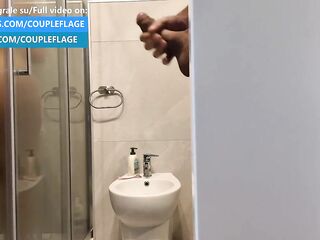 YOUR SHLONG SMELLS ROTTEN! Stepmom Makes Bidet And Makes Bawdy Jock Cum