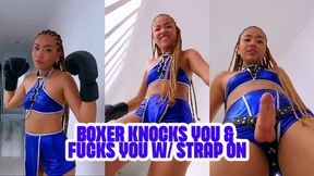 Boxer knocks you and fucks you with strap on - Lissa