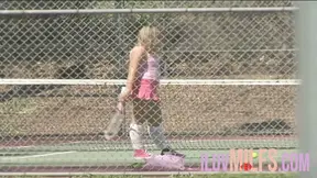 Sexy blonde's tight pussy torn in hard sex