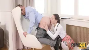 Slutty Young Wife Licks Ass Of Her Husband As An Excuse