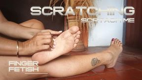 Uses his nails to scratch his feet (3)