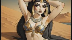 Cleopatra Queen of Egypt and the Nile Poses for you and licks her sweaty armpits