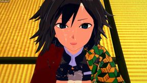 Kimetsu No Yaiba Yaoi - Tomioka Handjob and Barebak with Uzui