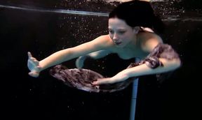 Slender pale skin Russian bitches in the pool nude