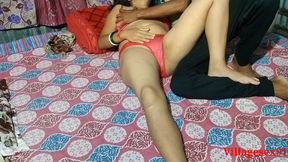 Fucking Indian Wife Sex by Husband in Pink Dress