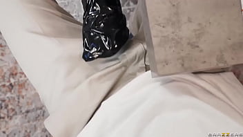 Angela White's latex footjob cures celibate fool