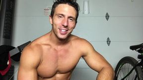 Garage Workout in a Thong