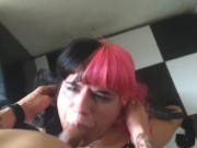 Kawai trap vs tattooed ends with golden shower after cumshot at the face